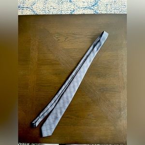 Mens Light Grey Plaid Tie